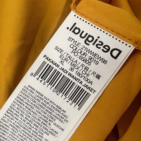 Desigual colorful sherpa fleece teddy bomber by C. Lacroix “Colette” jacket XL - Picture 12 of 16